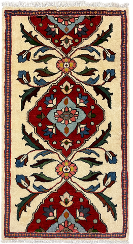 27294-Sarough Hand-Knotted/Handmade Persian Rug/Carpet Traditional Authentic/ Size: 4'1"x 2'2"/125cm x 67cm