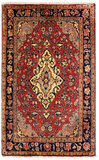 27295-Hamadan Hand-Knotted/Handmade Persian Rug/Carpet Tribal/Nomadic Authentic/ Size: 3'10" x 2'4"/118cm x 72cm