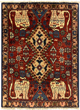 27296-Yalameh Hand-Knotted/Handmade Persian Rug/Carpet Tribal/Nomadic Authentic/ Size: 2'8" x 1'11"/82cm x 58cm