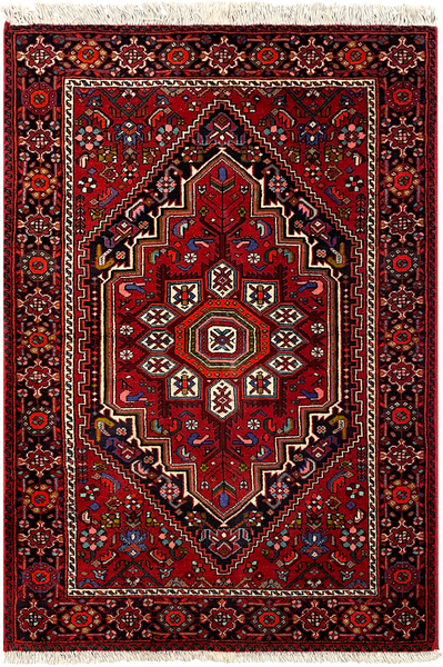 27298-Bidjar Hand-Knotted/Handmade Persian Rug/Carpet Traditional/ Authentic/ Size: 3'11"x 2'7"/120cm x 78cm