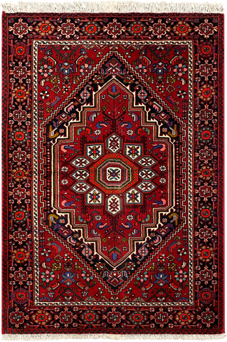 27298-Bidjar Hand-Knotted/Handmade Persian Rug/Carpet Traditional/ Authentic/ Size: 3'11"x 2'7"/120cm x 78cm