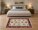27305 Persian rug staged in bedroom