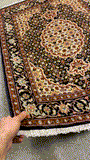 27319-Moud Handmade /Hand-Knotted Persian Rug/Traditional/Carpet Authentic/ Size: 3'6" x 2'4" /107cm x 72cm