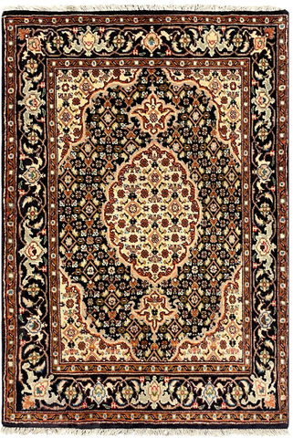 27320-Moud Handmade /Hand-Knotted Persian Rug/Traditional/Carpet Authentic/ Size: 3'6" x 2'4" /109cm x 73cm