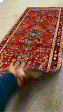 27327-Sarough Hand-Knotted/Handmade Persian Rug/Carpet Traditional Authentic/ Size: 6'5"x 2'7"/195cm x 78cm