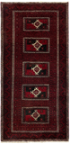 27329- Royal Balutch Persian Hand-knotted Authentic/Nomadic/Tribal Rug/Carpet/ Size: 5'4" x 2'7"/163cm x 80cm