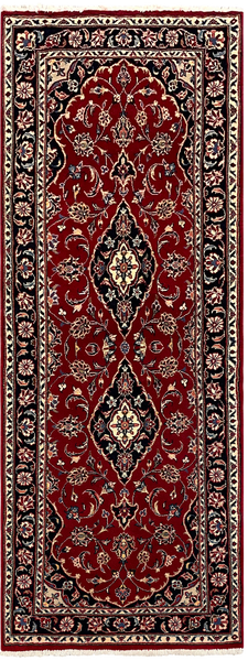 27332-Kashan Hand-Knotted/Handmade Persian Rug/Carpet Traditional/Authentic/Size: 6'8" x 2'6" /202cm x 75cm