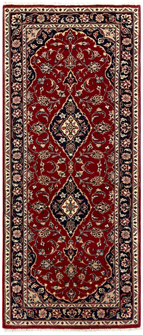 27333-Kashan Hand-Knotted/Handmade Persian Rug/Carpet Traditional/Authentic/Size: 6'6" x 2'9" /199cm x 83cm