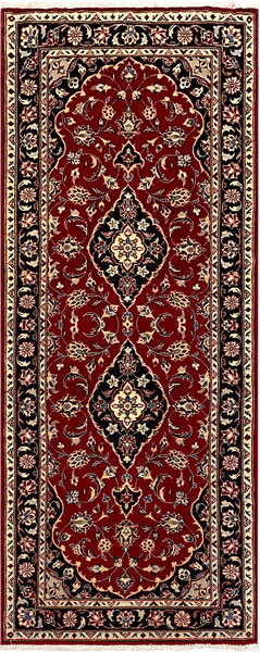27335-Kashan Hand-Knotted/Handmade Persian Rug/Carpet Traditional/Authentic/Size: 6'6" x 2'7" /198cm x 80cm