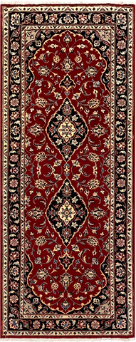 27335-Kashan Hand-Knotted/Handmade Persian Rug/Carpet Traditional/Authentic/Size: 6'6" x 2'7" /198cm x 80cm