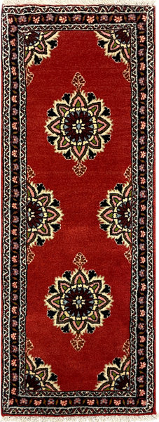 27341-Bidjar Hand-Knotted/Handmade Persian Rug/Carpet Traditional/ Authentic/ Size: 3'10"x 1'5"/117cm x 44cm
