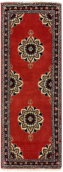 27342-Bidjar Hand-Knotted/Handmade Persian Rug/Carpet Traditional/ Authentic/ Size: 3'11"x 1'5"/120cm x 45cm