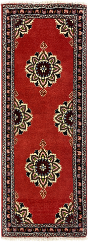 27342-Bidjar Hand-Knotted/Handmade Persian Rug/Carpet Traditional/ Authentic/ Size: 3'11"x 1'5"/120cm x 45cm