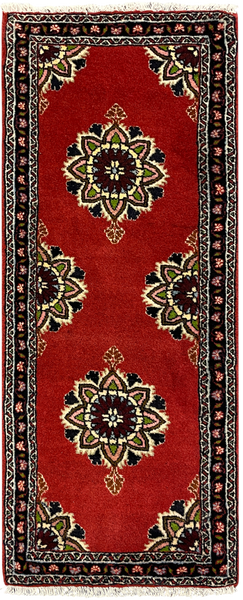 27343-Bidjar Hand-Knotted/Handmade Persian Rug/Carpet Traditional/ Authentic/ Size:3'9"x 1'6"/115cm x 46cm