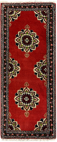 27343-Bidjar Hand-Knotted/Handmade Persian Rug/Carpet Traditional/ Authentic/ Size:3'9"x 1'6"/115cm x 46cm