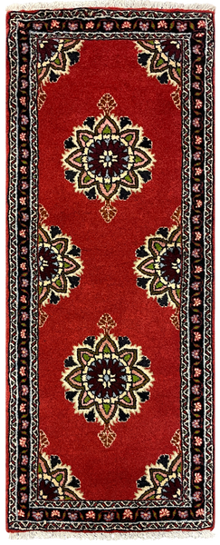 27344-Bidjar Hand-Knotted/Handmade Persian Rug/Carpet Traditional/ Authentic/ Size: 3'10"x 1'6"/116cm x 46cm
