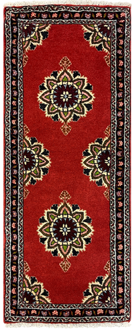 27344-Bidjar Hand-Knotted/Handmade Persian Rug/Carpet Traditional/ Authentic/ Size: 3'10"x 1'6"/116cm x 46cm