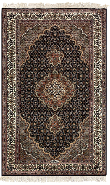 27474- Tabriz Persian Hand-knotted Carpet Authentic/Traditional Carpet/Rug/Size: 5'7" x 3'4"/170cm x 102cm
