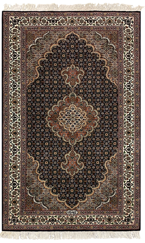 27474- Tabriz Persian Hand-knotted Carpet Authentic/Traditional Carpet/Rug/Size: 5'7" x 3'4"/170cm x 102cm