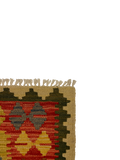 27481- Kelim Hand-Woven/Flat-Weaved/Afghan Kelim/Carpet Modern/Nomadic Authentic/Size: 3'9" x 2'5"/114cm x 74cm