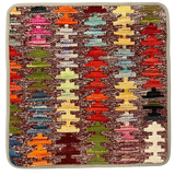 27502- Kelim Hand-Woven/Flat Weaved/Handmade Afghan Kelim Pillow Cover/Carpet Tribal/Nomadic Authentic/Size: 1'6" x 1'6" /46cm x 46cm