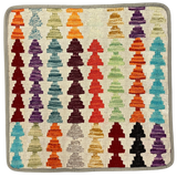 27506- Kelim Hand-Woven/Flat Weaved/Handmade Afghan Kelim Pillow Cover/Carpet Tribal/Nomadic Authentic/Size: 1'6" x 1'6" /46cm x 46cm