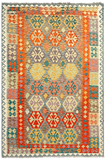 27510- Kelim Hand-Woven/Flat-Weaved/Afghan Kelim/Carpet Modren/Nomadic Authentic/Size: 9'9" x 6'5"/297cm x 196cm