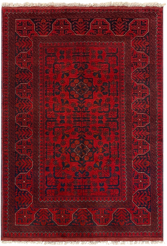 27517 - Khal Mohammad Hand-Knotted/Handmade Afghan Rug/Carpet/Traditional/Authentic/Size: 4'9" x 3'2"/145cm x 97cm