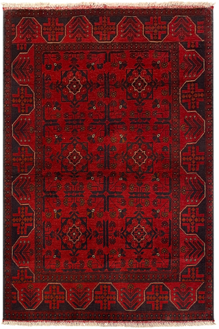 27518 - Khal Mohammad Hand-Knotted/Handmade Afghan Rug/Carpet/Traditional/Authentic/Size: 5'0" x 3'3"/152cm x 99cm