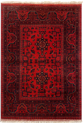27520 - Khal Mohammad Hand-Knotted/Handmade Afghan Rug/Carpet/Traditional/Authentic/Size: 5'0" x 3'4"/152cm x 102cm