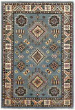 27525-Kazak Hand-Knotted/Handmade Afghan Rug/Carpet Tribal/Nomadic Authentic/ Size: 5'9" x 3'10"/175cm x 117cm