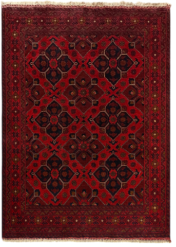 27529 - Khal Mohammad Hand-Knotted/Handmade Afghan Rug/Carpet/Traditional/Authentic/Size: 4'9" x 3'4"/145cm x 102cm