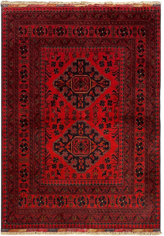 27532- Khal Mohammad Hand-Knotted/Handmade Afghan Rug/Carpet/Traditional/Authentic/Size: 6'2" x 4'2"/145cm x 99cm