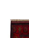 27535- Khal Mohammad Hand-Knotted/Handmade Afghan Rug/Carpet/Traditional/Authentic/Size: 4'8" x 3'3"/142cm x 99cm
