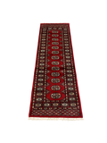 27622-Bokhara Hand-Knotted/Handmade Pakistani Rug/Carpet Tribal/Nomadic Authentic/ Size: 6'1" x 1'10"/185cm ×56cm