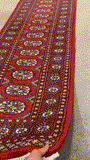 27623-Bokhara Hand-Knotted/Handmade Pakistani Rug/Carpet Tribal/Nomadic Authentic/ Size: 6'1" x 2'2"/185cm ×66cm