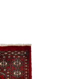 27623-Bokhara Hand-Knotted/Handmade Pakistani Rug/Carpet Tribal/Nomadic Authentic/ Size: 6'1" x 2'2"/185cm ×66cm