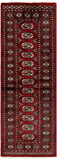 27623-Bokhara Hand-Knotted/Handmade Pakistani Rug/Carpet Tribal/Nomadic Authentic/ Size: 6'1" x 2'2"/185cm ×66cm