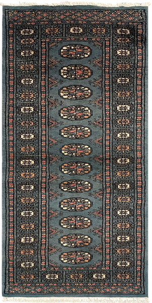 27625-Bokhara Hand-Knotted/Handmade Pakistani Rug/Carpet Tribal/Nomadic Authentic/ Size: 6'0" x 2'11"/183cm ×89cm