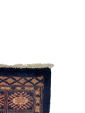 27628-Bokhara Hand-Knotted/Handmade Pakistani Rug/Carpet Tribal/Nomadic Authentic/ Size: 5'9" x 2'2"/175cm ×66cm