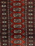 27631-Bokhara Hand-Knotted/Handmade Pakistani Rug/Carpet Tribal/Nomadic Authentic/ Size: 5'8" x 2'2"/173cm ×66cm