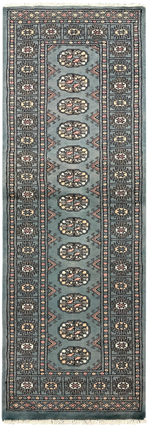 27636-Bokhara Hand-Knotted/Handmade Pakistani Rug/Carpet Tribal/Nomadic Authentic/ Size: 6'1" x 2'1"/185cm ×64cm