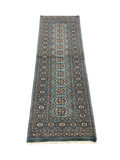 27636-Bokhara Hand-Knotted/Handmade Pakistani Rug/Carpet Tribal/Nomadic Authentic/ Size: 6'1" x 2'1"/185cm ×64cm