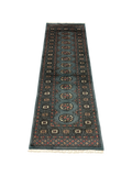 27638-Bokhara Hand-Knotted/Handmade Pakistani Rug/Carpet Tribal/Nomadic Authentic/ Size: 5'8" x 2'2"/173cm ×66cm