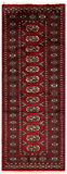 27639-Bokhara Hand-Knotted/Handmade Pakistani Rug/Carpet Tribal/Nomadic Authentic/ Size: 5'7" x 2'1"/170cm ×64cm
