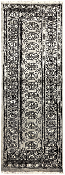 27640-Bokhara Hand-Knotted/Handmade Pakistani Rug/Carpet Tribal/Nomadic Authentic/ Size: 5'10" x 2'1"/178cm ×64cm