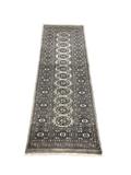 27640-Bokhara Hand-Knotted/Handmade Pakistani Rug/Carpet Tribal/Nomadic Authentic/ Size: 5'10" x 2'1"/178cm ×64cm