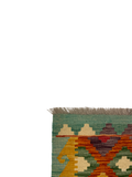 27682 - Kelim Hand-Woven/Flat-Weaved/Afghan Kelim/Carpet Modern/Nomadic Authentic/Size: 4'5" x 2'9"/135cm × 84cm