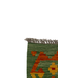 27698 - Kelim Hand-Woven/Flat-Weaved/Afghan Kelim/Carpet Modern/Nomadic Authentic/Size: 4'3" x 2'7"/130 cm × 79 cm