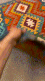 27701 - Kelim Hand-Woven/Flat-Weaved/Afghan Kelim/Carpet Modern/Nomadic Authentic/Size: 4'1" x 2'8"/124 cm × 81 cm